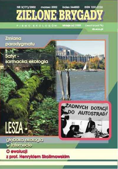 ''Zielone Brygady. Pismo ekologów'' (okładka)